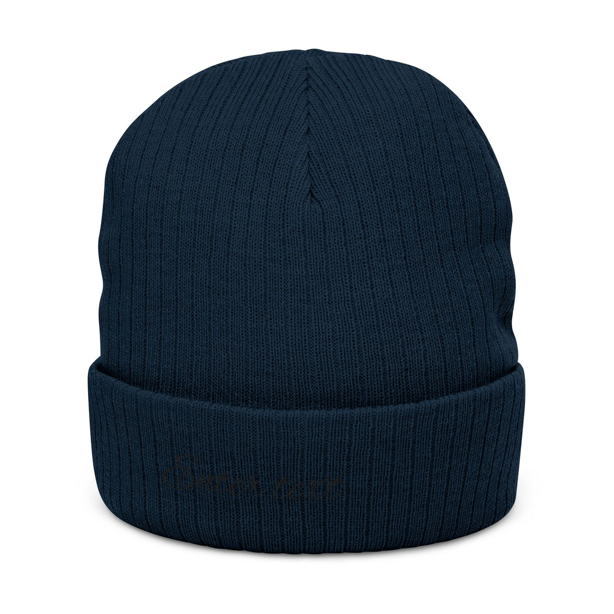 Embroidered Ribbed Knit Beanie