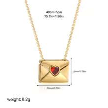 Envelope Pendant Necklace